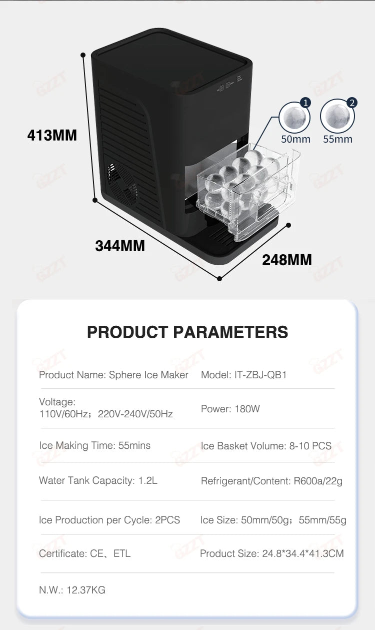 Electric Ice Ball Maker Machine Sphere Ice