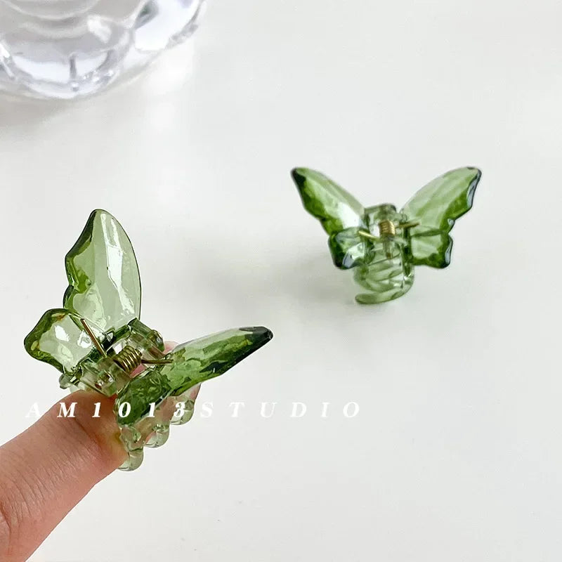 Crystal Butterfly Mermaid Hair Claw Girls Back Head Clamp Clip Transparent Large Hair Clips Hairpins Headdress Hair Accessories
