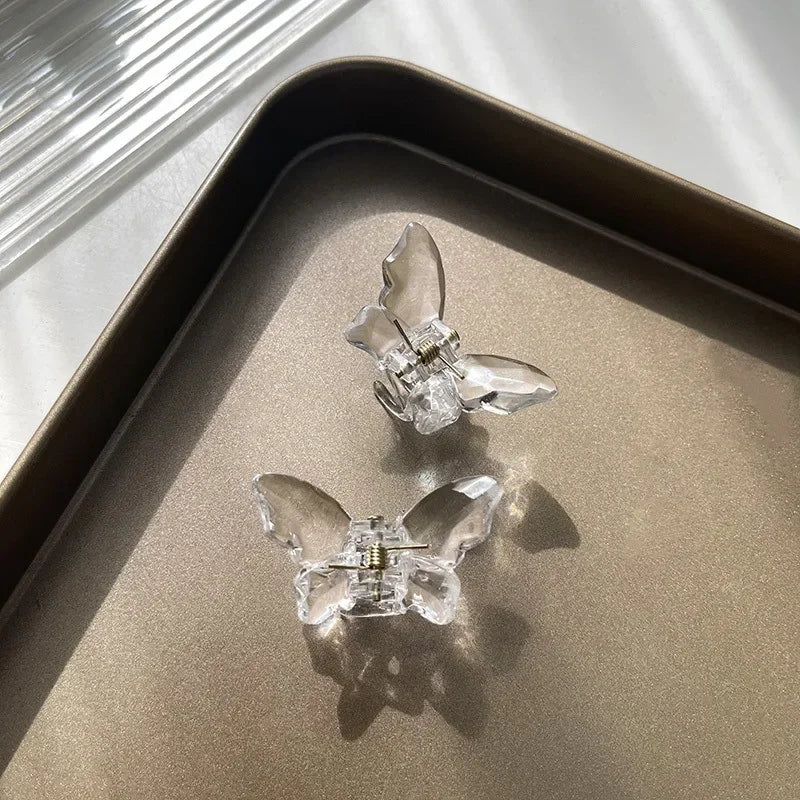 Crystal Butterfly Mermaid Hair Claw Girls Back Head Clamp Clip Transparent Large Hair Clips Hairpins Headdress Hair Accessories