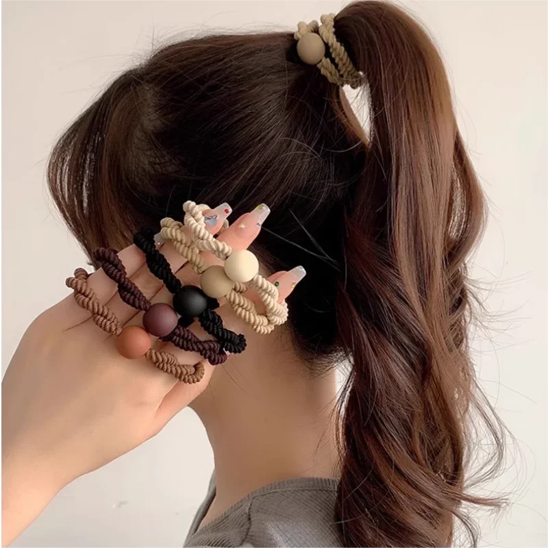 10PCS Headband Leather Band Female High Ponytail Holster Hair Accessories