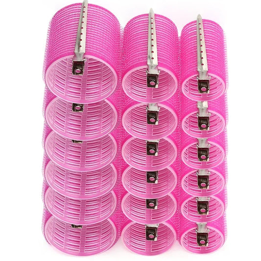 28pcs/Set Hair Roller Sets 18pcs Plastic Self Grip Hair Curlers 3 Sizes Hair Rollers 10pcs Metal Clips